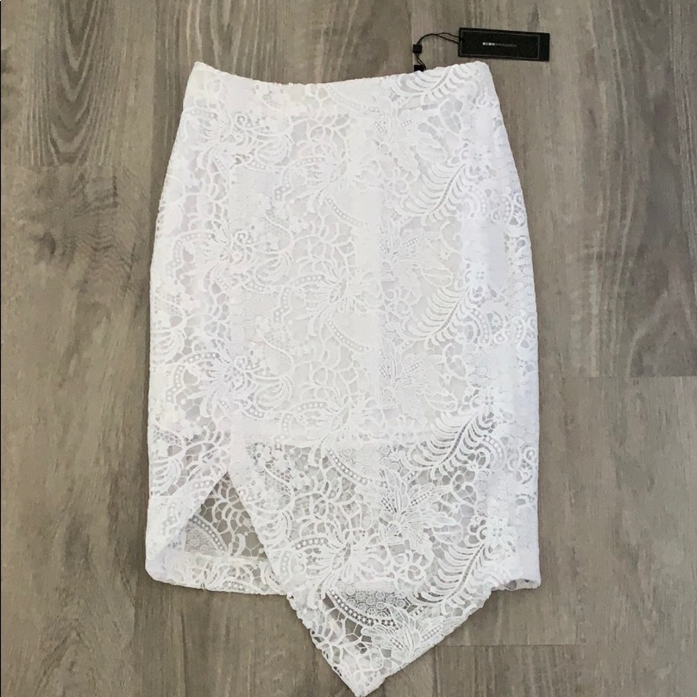 BCBG Lace High Waisted Skirt
